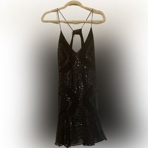 Free People black open back sequin dress. Stunning. Worn once.